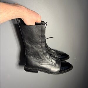 Inch2 Leather Combat Boots Size EU 38
